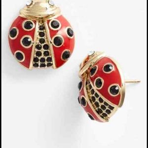 Kate Spade Ladybug earrings and necklace - set